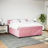 Maison Exclusive - Sommier à lattes de lit avec matelas Rose 200x200 cm Velours