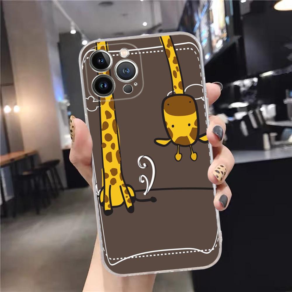 

Иллюстрация жирафа Чехол для телефона Для iPhone 15 14 11 12 13 Mini Pro XS Max Чехол 6 7 8 Plus X XR SE 2020 Funda Shell iPhone 13 mini