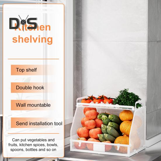 Suport de depozitare pentru coșuri cu fructe de capacitate mare, cu încărcătură puternică, îngroșat, stivuibil, coș cu fructe, legume, organizator de blat