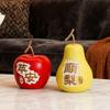 Creative Apple and Pear Ornaments with Chinese Fonts for Home Living Room Decoration Fruit Ornaments Housewarming Gift