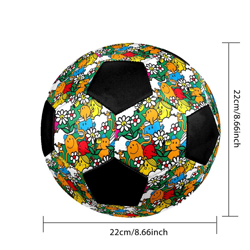 Mr. Men and Little Miss Soccer Ball Colorful All Ages Machine Stitched PVC Competition Ready Durable High-Bounce.SIZE5