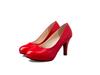 2024 Spring/Summer Women's Mid-Heel Round Toe Patent Leather Formal Shoes