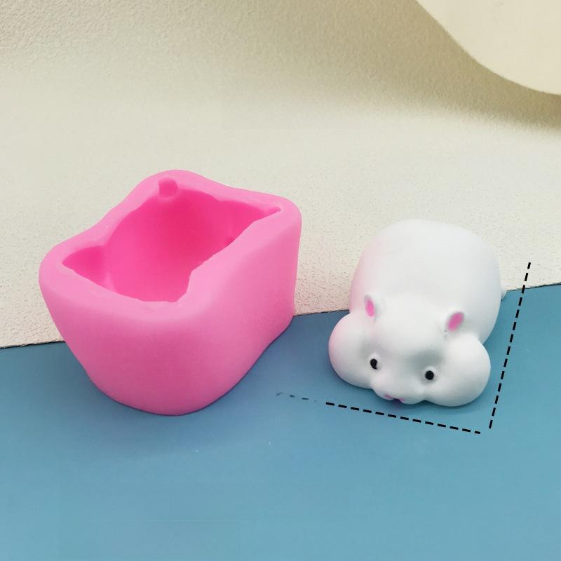 Adorable Pet Hamster Silicone Baking Mold Cartoon Mousse Cake Jelly Dert Bowl Household Baking Tools Food Ade Silicone