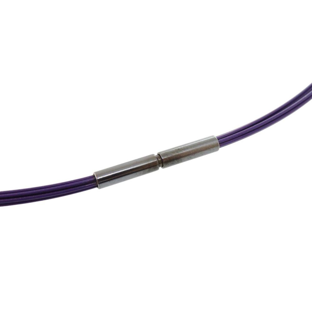 Used AUTHENTIC HERMES fish RicineChoker purple/clear plastic/wire