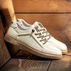 Leather Men's Hollow Men's Shoes Board Shoes White Shoes Men's Versatile Pure Cowhide Men's Casual Leather Shoes Hole Shoes