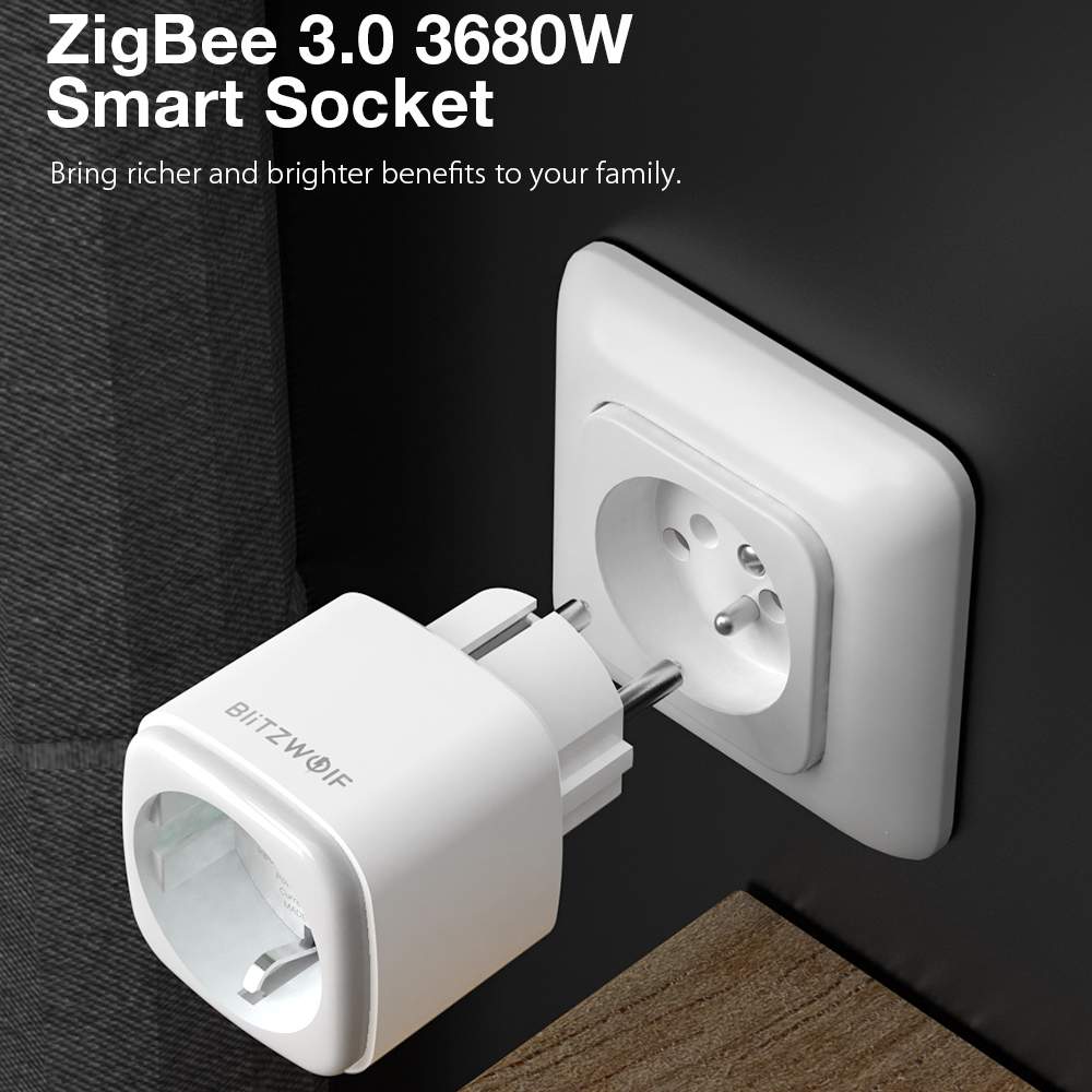 Bw-shp15 Zigbee 3.0 16a Smart Plug Socket 3680w Eu Plug Power Outlet App Remote Timer Energy Monitor Work With Alexa