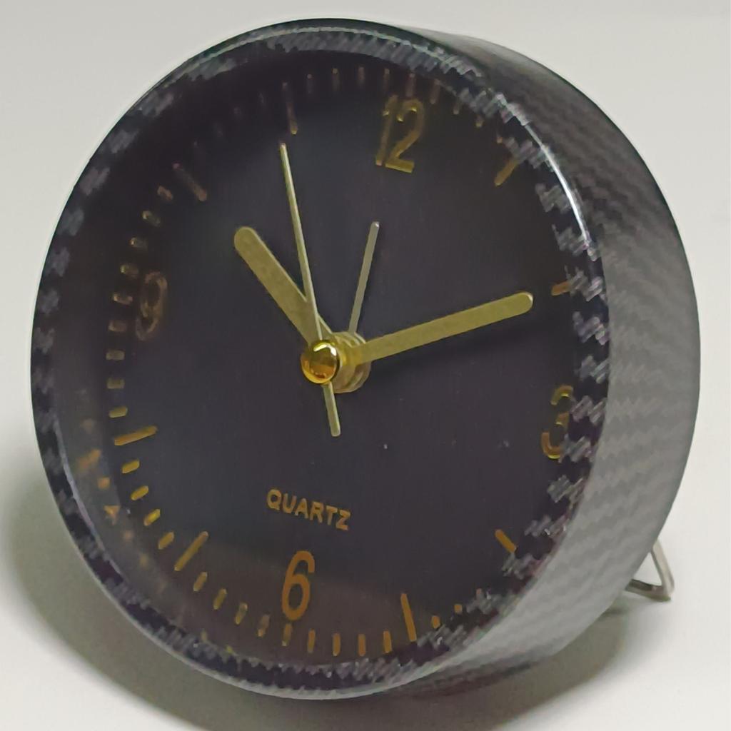 Quiet small alarm clock ABS material wood grain color good feel spray paint silent children's students bedside small alarm clock