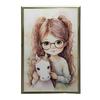 Dziewczynka Z Konikiem Dziewczynka Z Konikiem, 70X100 Cm, Rama Drewniana Ciemny Brąz, Papier Matowy 230 Gsm