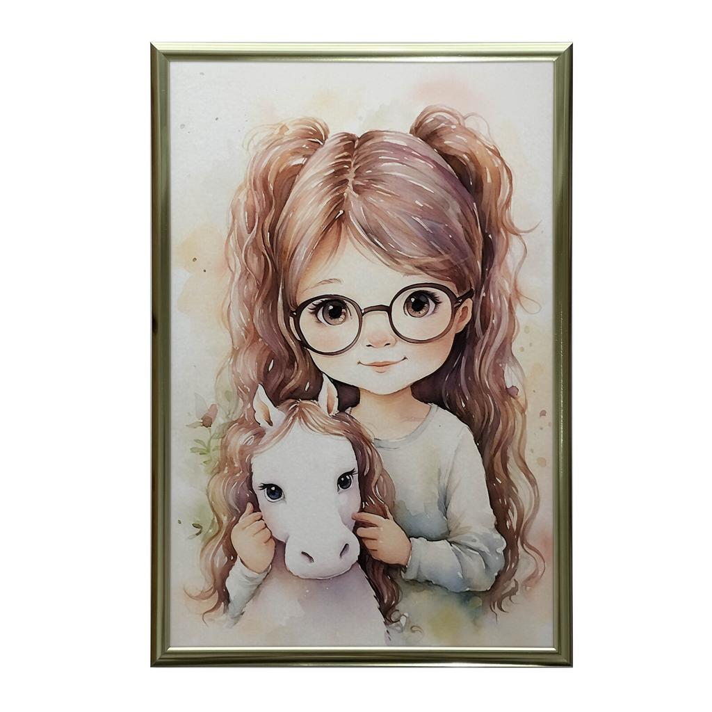 Dziewczynka Z Konikiem Dziewczynka Z Konikiem, 70X100 Cm, Bez Ramy, Papier Matowy 230 Gsm