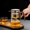 One Click Magnetic Switch Tea Separation Filtration Tea Pot KungFu Teaware Water Separation Inner Container Heatable Teapot