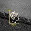 Abstract Human Face Pendant Necklace - Stainless Steel Cartoon Girl Design