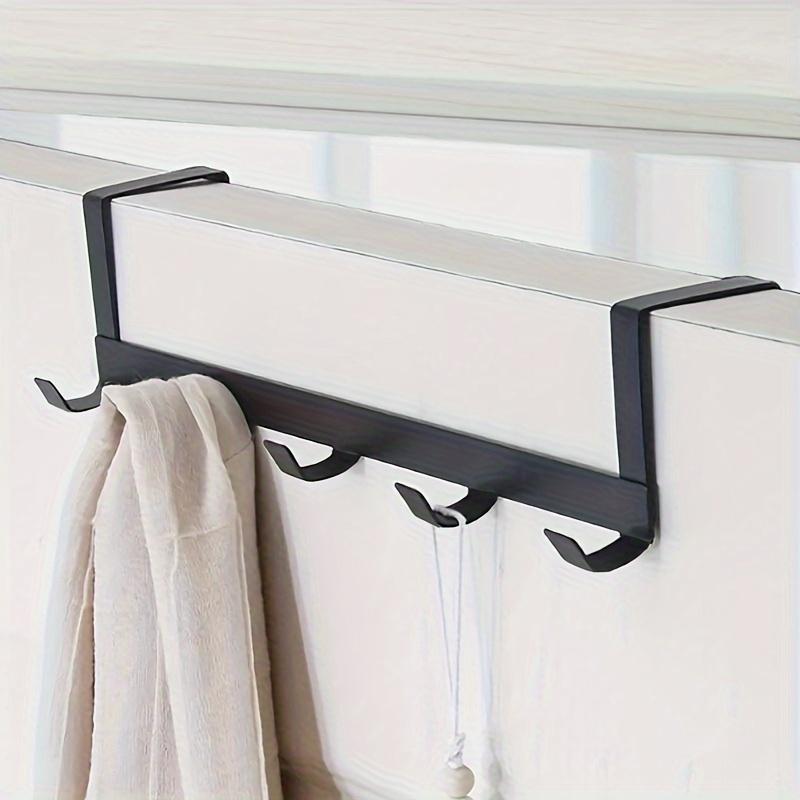[5-Hook Metal Hanger] 5-Hook Rustproof Metal Hanger | Over-the-Door Space-Saving Organizer for Towels, Clothes, Accessories | Easy Installation