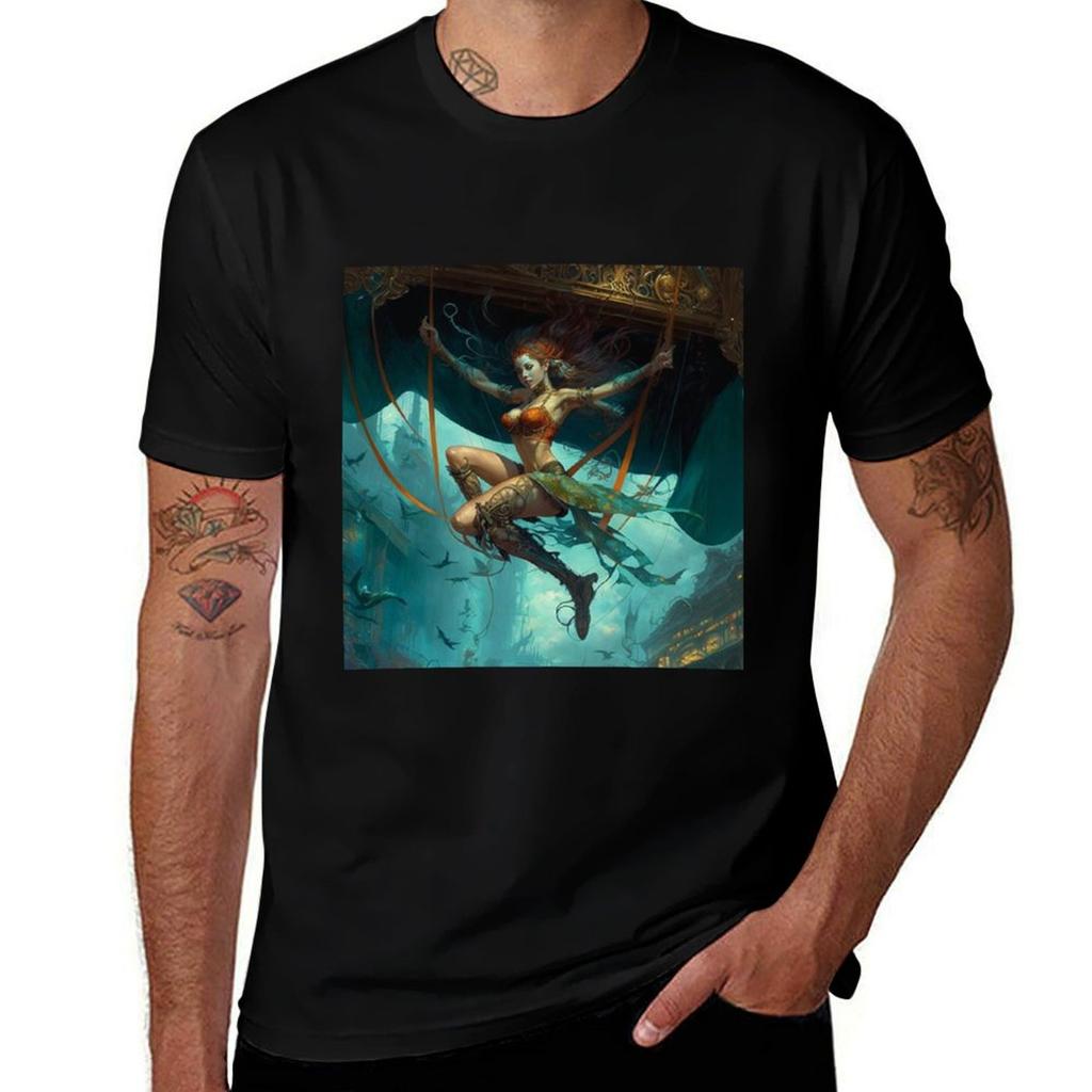 Fabric Dancer In The Rain Tshirt Trendy Print Short Sleeve Tshirt