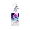Push-pull Sliding Card Holder Acrylic Decorative Keychain Automatic Retractable Rope