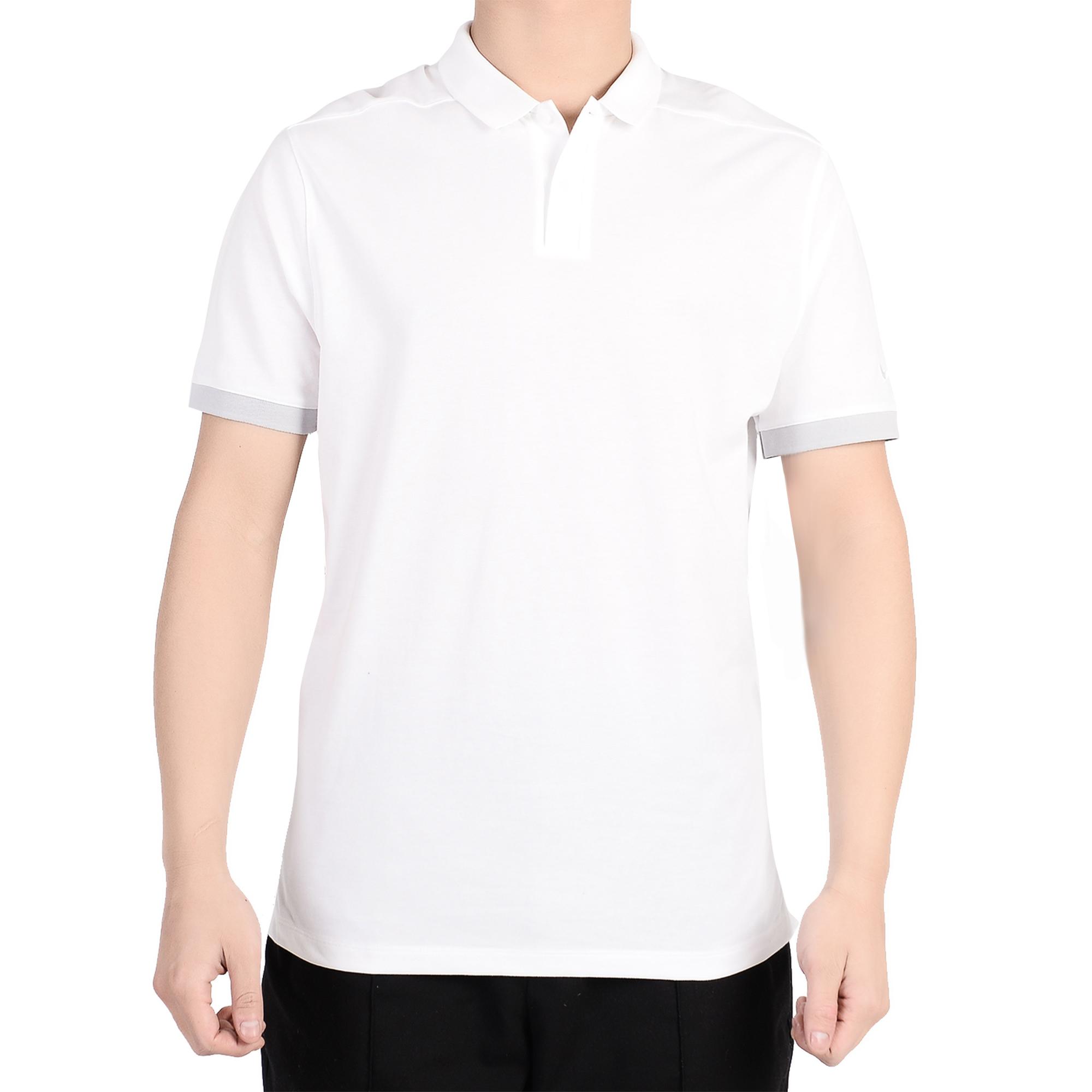 Nike Polo Shirts Men s White Lapel Moderate Straight Fit AA2275-100 L