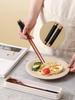 Chopsticks and Spoon Set Wooden One Person Portable Tableware 3-Piece Set Children's and Students' Special Storage Box