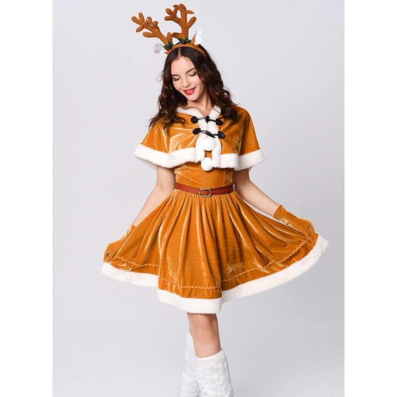 Queen Christmas Attire Stage Performance Costume New Year Party Dresses Elk Deer Headdress Christmas Women Girls Xmas Dresses buy the best products in the Ayzeze online store Queen Christmas Attire Stage Performance Costume New Year Party Dresses Elk Deer Headdress Christmas Women Girls Xmas Dresses buy the best products in the Ayzeze online store