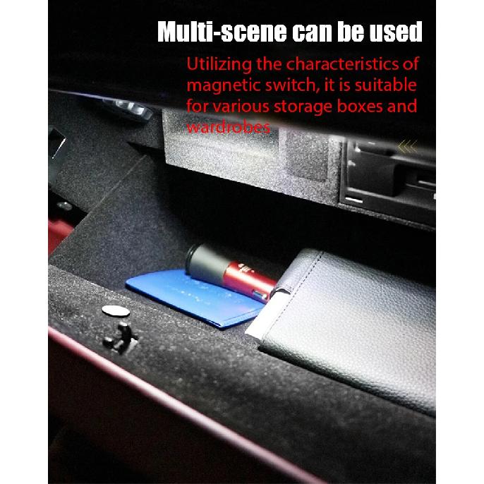 Car Led Welcome Light Magnetic Control USB Charging Auto Open Door Safe Anti-collision Signal Lamp