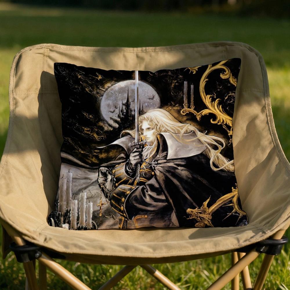 Anime CCastlevania Cushion Cover Soft Reversible Durable Pillow Cover MultiScene Use for Home Car Daily Comfort