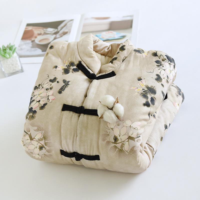 508 Lenjerie de corp caldă din bumbac, handmade de iarnă, retro - Stil nou chinezesc, îmbrăcăminte pentru mama