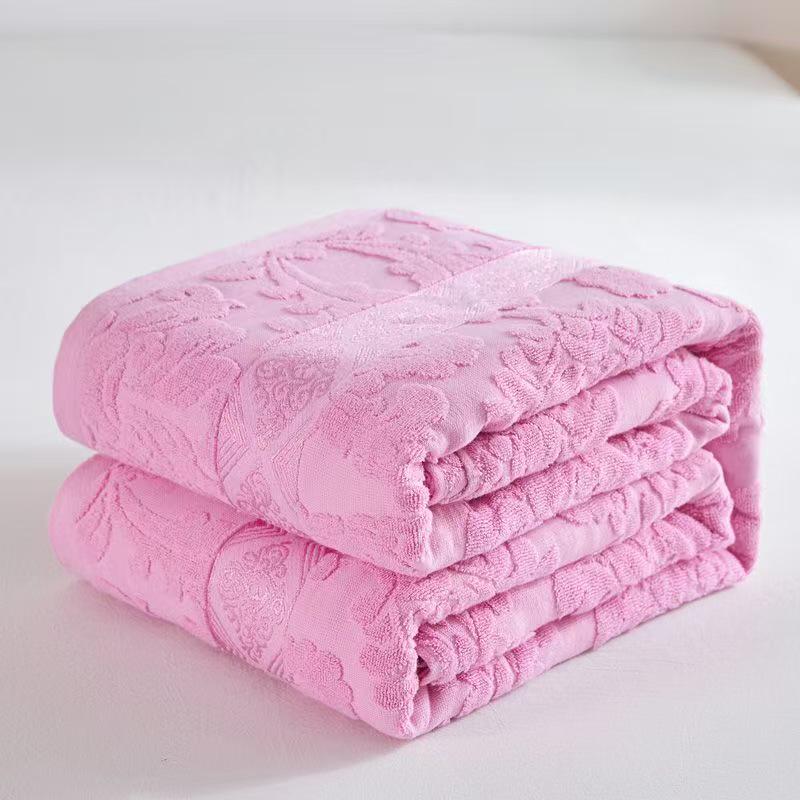 Vintage 1970s Shanghai Nostalgic 100% Cotton Towel Blanket for Summer Naps