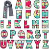 Roaring Sky A-Z Pink Chenille Embroidery Patch: 7cm Iron-on Sticker for Bags