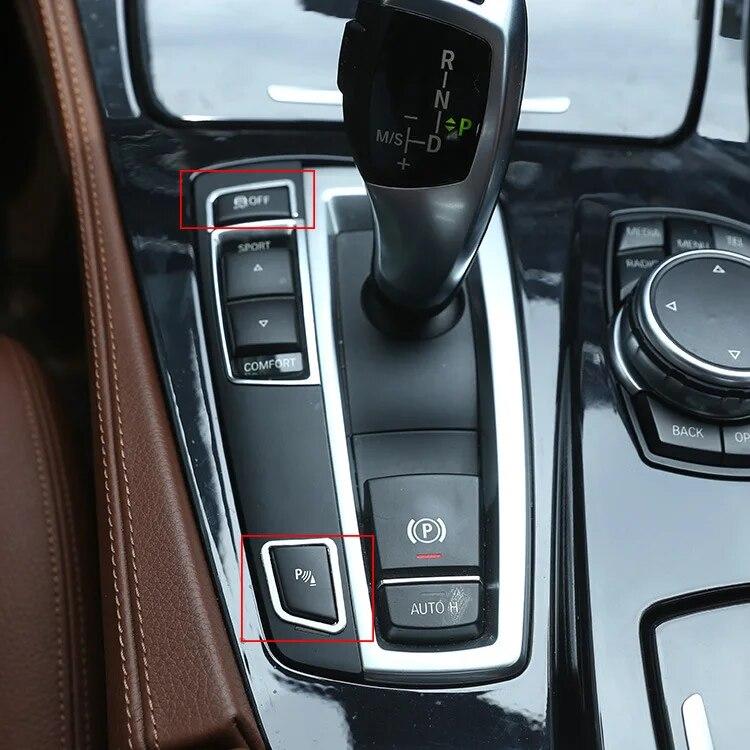 Aluminum Alloy Car Center Console Gear Shift Left Side Panel Decoration Cover Trim Fit For BMW 5 Series F10 5GT F07 2011-2017