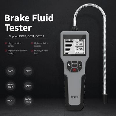 Tester automobilové brzdové kapaliny Detekce vlhkosti oleje a vody s LCD displejem pro vozidlo DOT3 DOT4