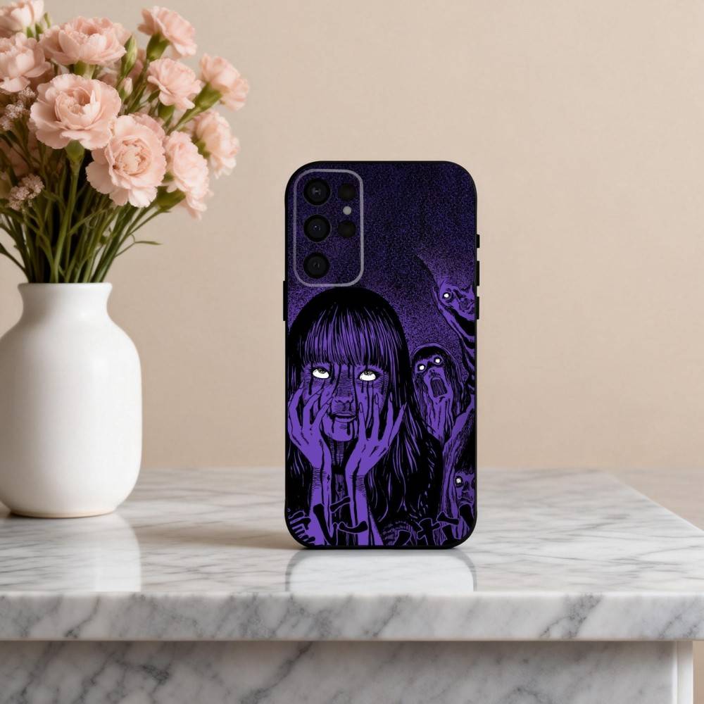 Movie H-Horror T-Tomie-E Phone Case For Samsung S25,24,23,22,30,21,10,9,Ultra,Plus,Lite,FE,4,5 G Soft Black Case