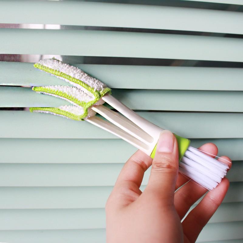 Double Ended Mini Dust Blind Cleaner, Car Vent Window Blind Detail Brush, Keyboard Cleaner, Hand Held Magic Brush Blind Duster