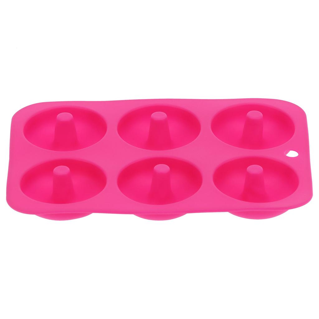 6‑Grids Donut Mold Pan Silicone Round Chocolate Cake Bread Mold Tray Baking Accessory