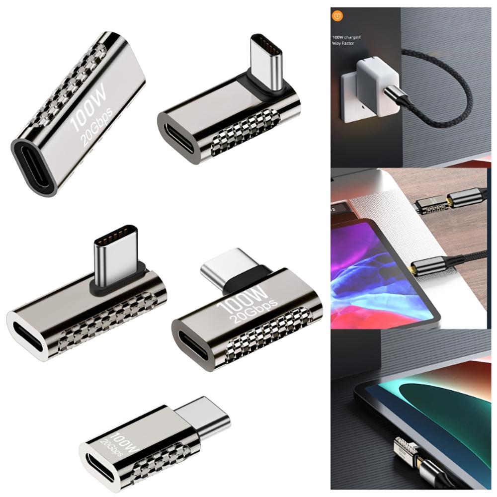 111W 11Gbps USB Type C 91 Degree Adapter Converter PD Fast Charging Data Transfer for MacBook Laptop Phone Tablets