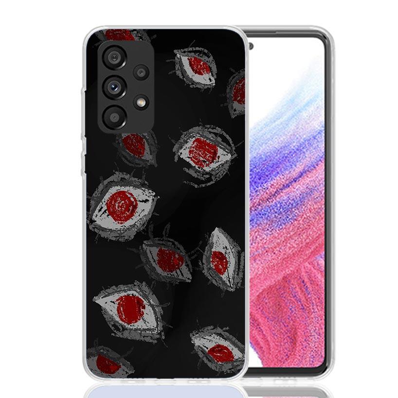 Scary Face Eyes Phone Case For Samsung Galaxy A17 A16 A14 A15 A13 A57 A56 A54 A55 A53 A37 A36 A34 A35 A33 A26 A24 A25 A23 Galaxy