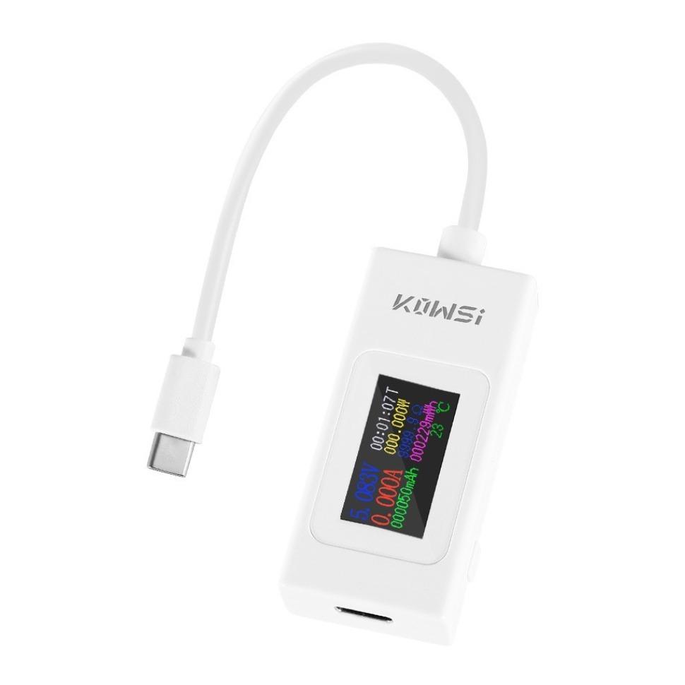 

Тестер USB типу C Метр Вольтметр Мультиметр Тестер напруги та струму 4-30 В 0-6,5 A PD QC USB Вимірювач потужності Ємність Напруга Вимірювач струму 5.68*2.58cm