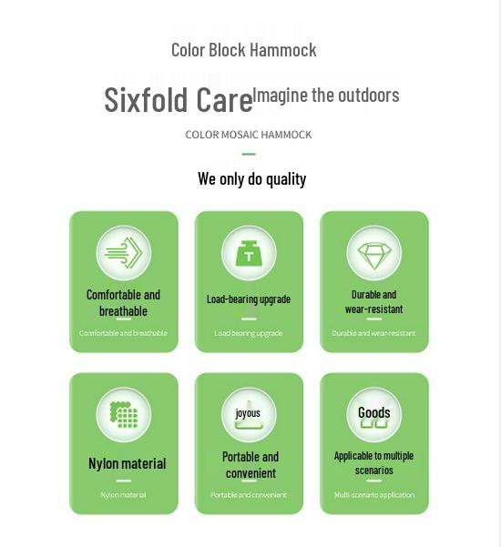 Quick Open Portable Outdoor Hammock with Mosquito Net - Anti-Rollover Design for Adults and Children, Thickened for Camping