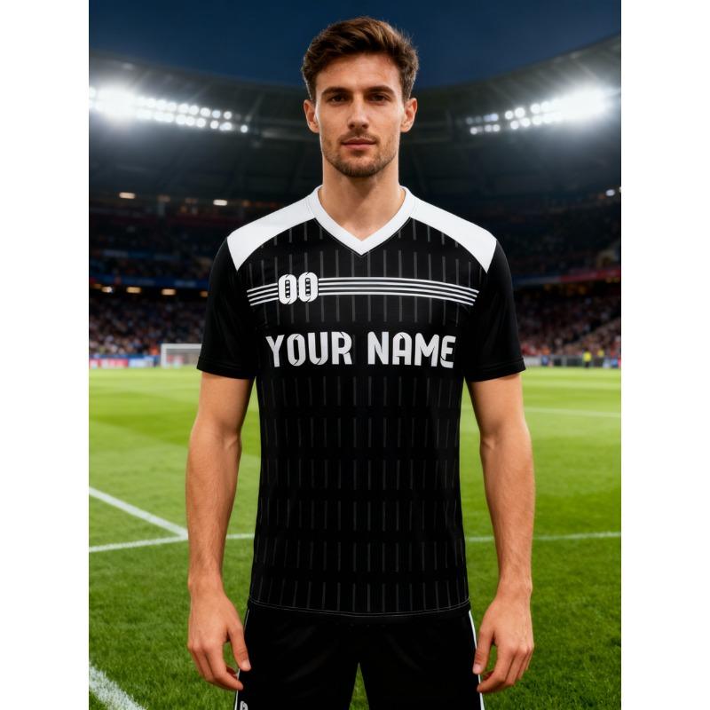 Custom Soccer Jersey With Custom Image, Number And Name, Fashionable Modern Design Team Kit