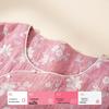 Women's Spring/Summer Red Jacquard Cotton-Linen Pajamas Set with Zodiac Design - Long Sleeve and Pants