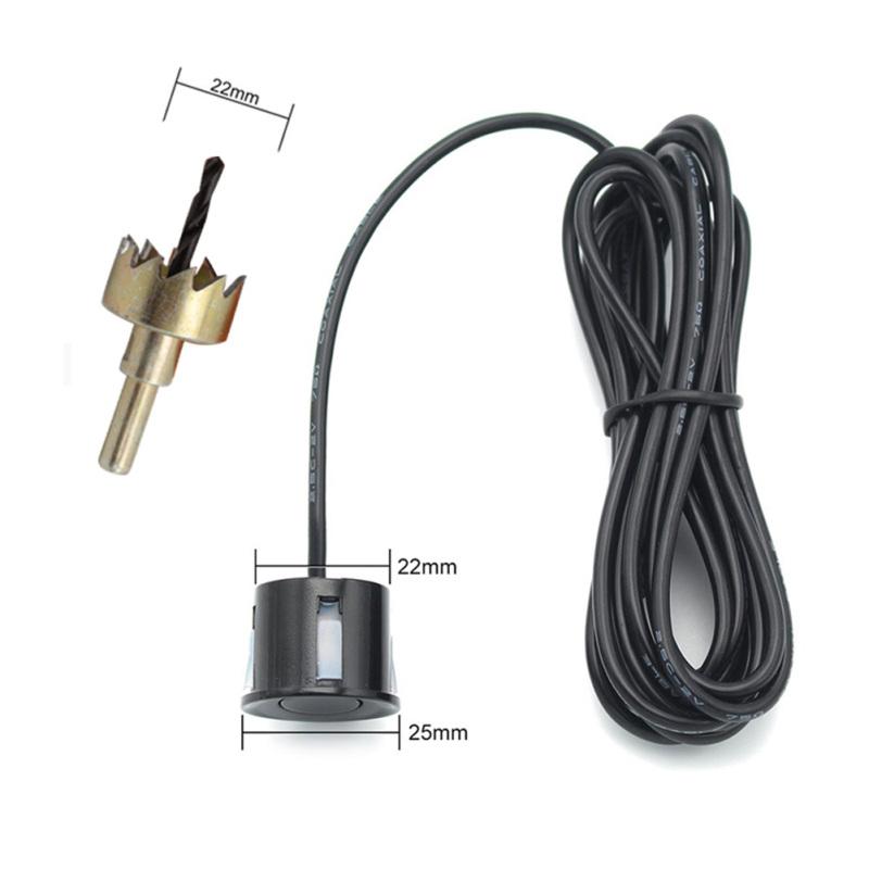 Set cu senzori de parcare cu LED pentru mașină 4 senzori 22 mm radar marșarier Pz300-x-22 Sistem de semnalizare sonoră de alertă
