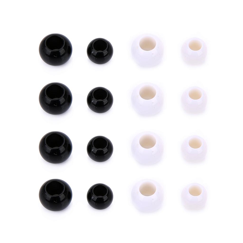 50-400pcs Acrylic Beads 6/8/10/12/14/16mm Black White Solid Color Large Hole Round Loose Beads For Jewelry Making DIY Necklace