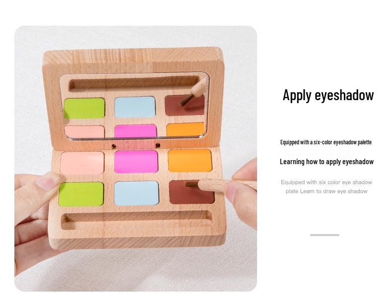 Wooden Children's Makeup Playset: Pretend Play Dressing Table for Girls