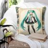 Hatsune Miku Throw Pillow, Anime Cushion, Accent Pillow, Includes Pillow Core, Digital Print, 18 Inch, For Sofa Bedroom Decor