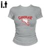 :CHOCOOLATEit Women's American Style Slim Fit T-Shirt