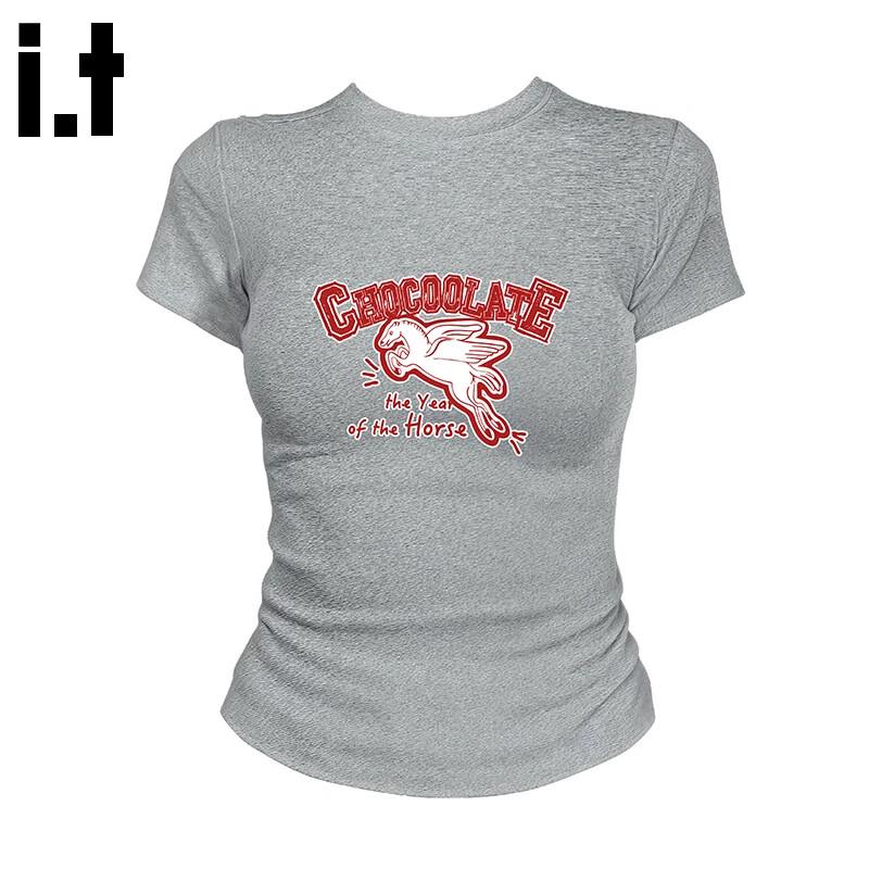 :CHOCOOLATEit Women's American Style Slim Fit T-Shirt
