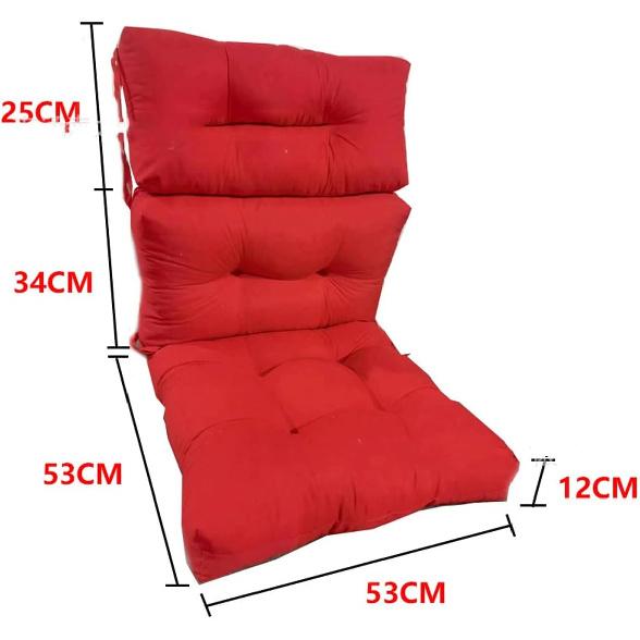 Set of 2 High Back Chair Seat Cushion Dining/Kitchen/Office Chair Pads with Ties Thickened Rocking Chair Cushion, Indoor/Outdoor Furniture Patio