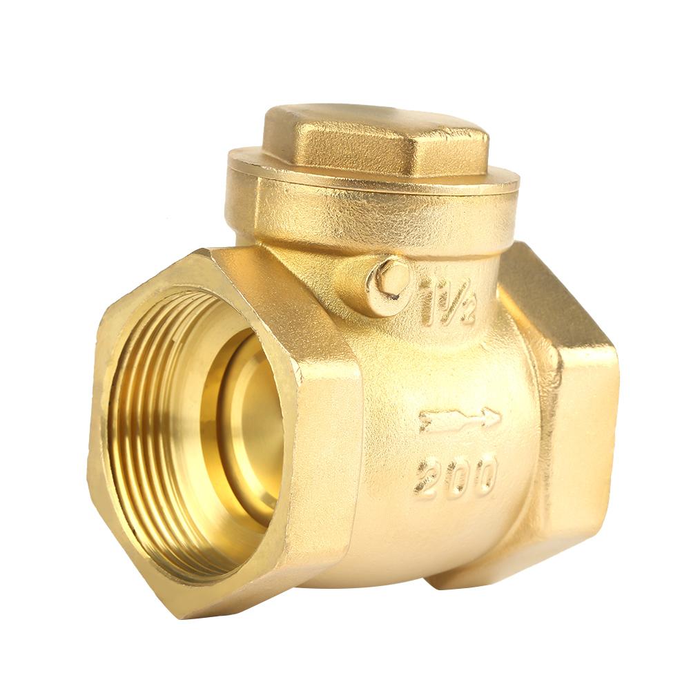 DN40 Female Thread Brass NOn Return Swing Check Valve 232PSI Prevent Water Backflow