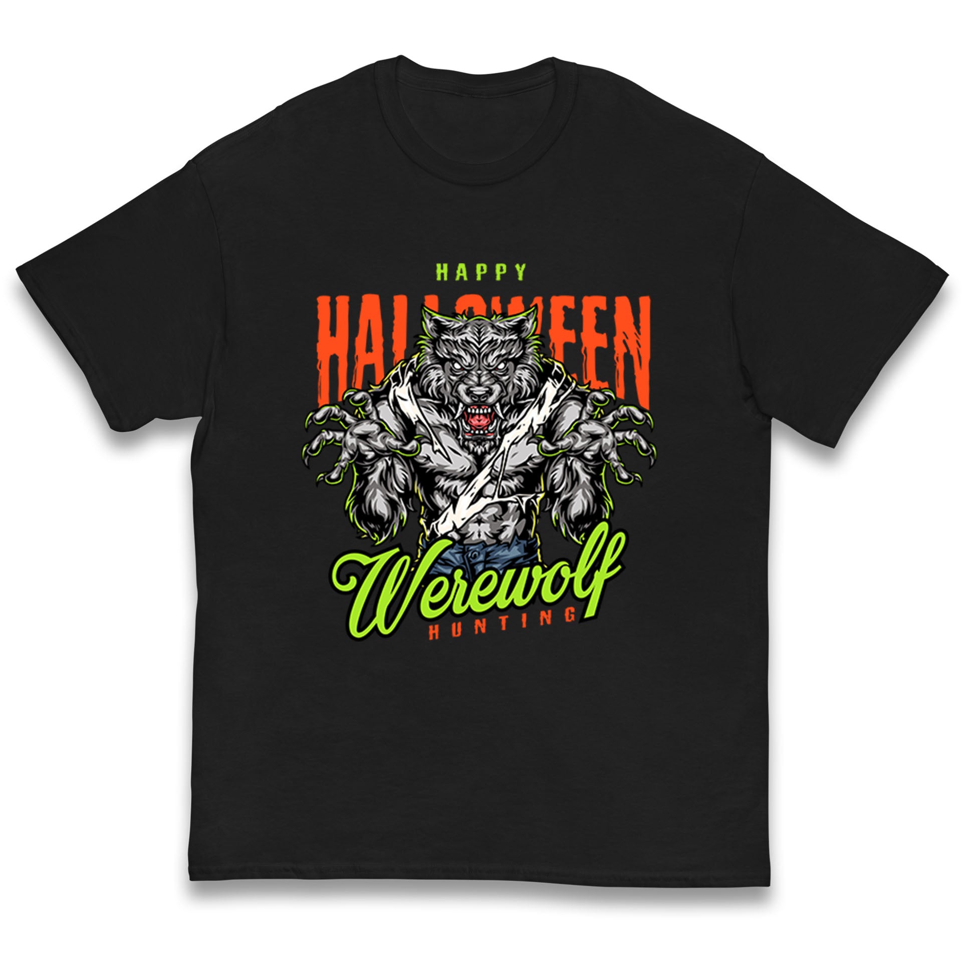 Happy Halloween Werewolf Kids T Shirt 150