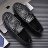 The First Layer of Cowhide Spring Leather Shoes Men's Shoes Men's Business Casual Shoes Summer Crocodile Pattern One Pedal Doudou Shoes Board Shoes