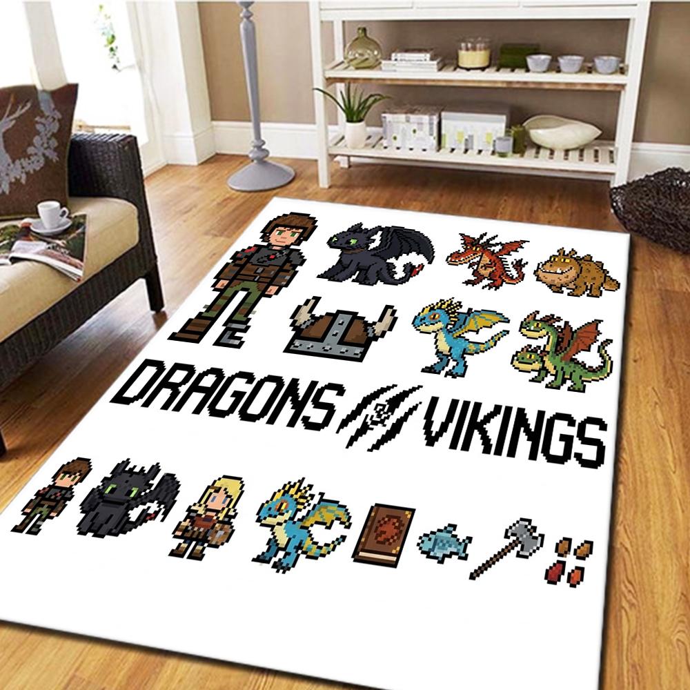 How to Train Your Dragon Carpet - Living Room Bedroom Use, Home Decor Cool Movie Mat & Play Floor Mat -HE63 60x90cm