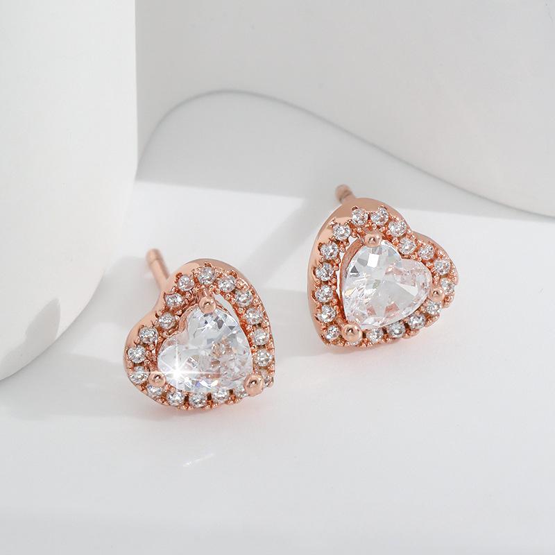 Simple Little Princess Heartbeats Heartbeats Small Fresh Sweet Love Earrings