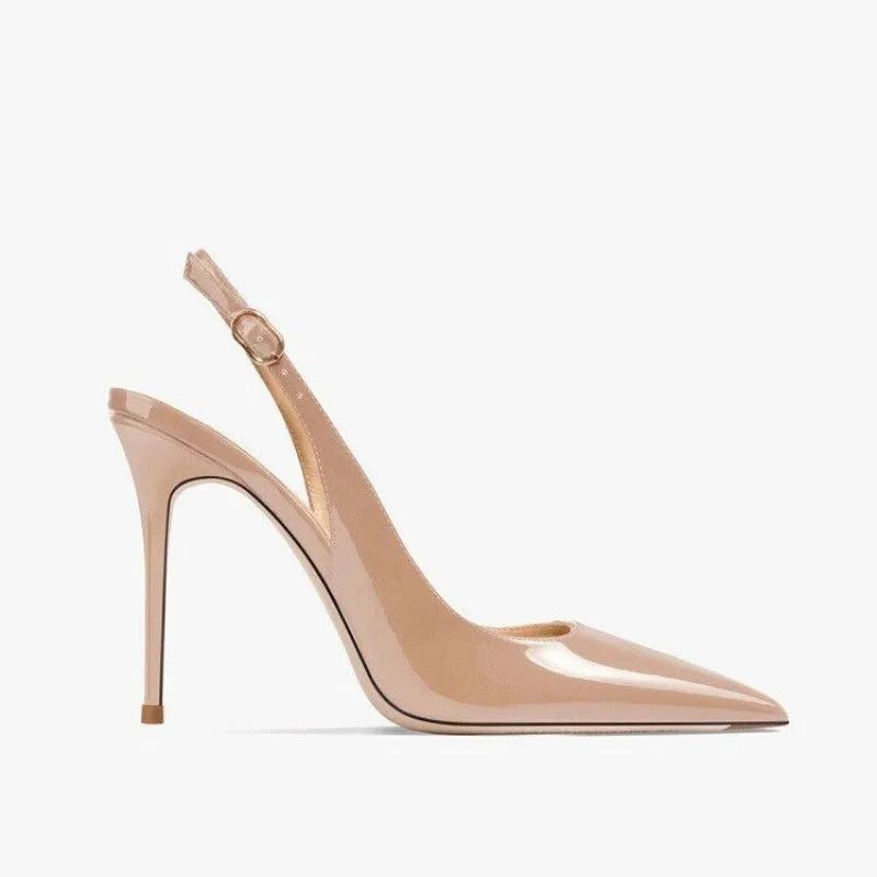 Fashion 2025 Fashion Buckle Strap Women's High Heels New Slingbacks Dress Best Seller Comfortable Closed Toe Sandals Zapatos Mujer